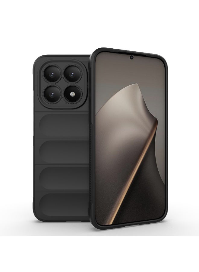 Phantom Shield Silicone Case with Anti-Scratch Soft Microfiber Lining, High Resilience Rubber Full Body Shockproof Cover Compatible with Xiaomi 15T (Black) - Image 1